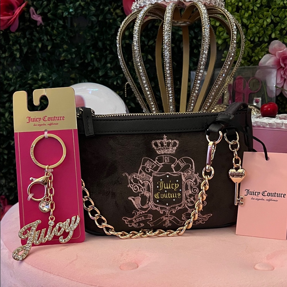 🩷🍒Juicy Couture chocolate mini purse